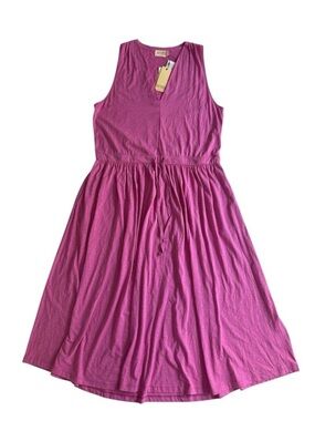 Nation women Sleeveless Pink Jersey Dress